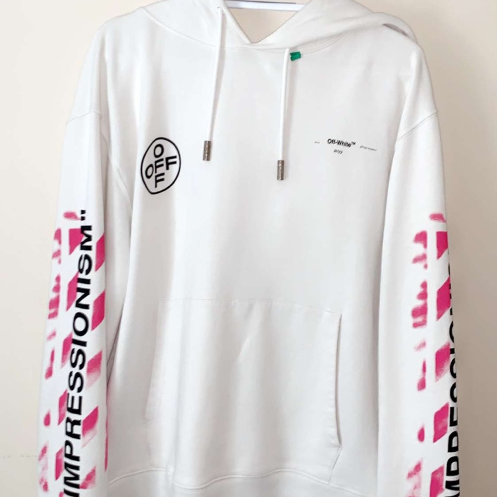 OFF-WHITE diag stencil hoodie